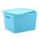 Plastic covered toy book organizer storage basket