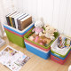 Thickened plastic woven storage basket with lid