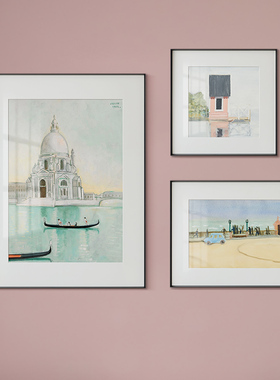 北欧小众艺术客厅装饰画欧式餐厅卧室挂画玄关沙发背景墙风景壁画