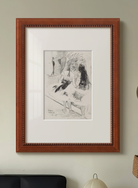 《Sketch》德加芭蕾法式复古客厅挂画琴房舞蹈房中古风艺术装饰画