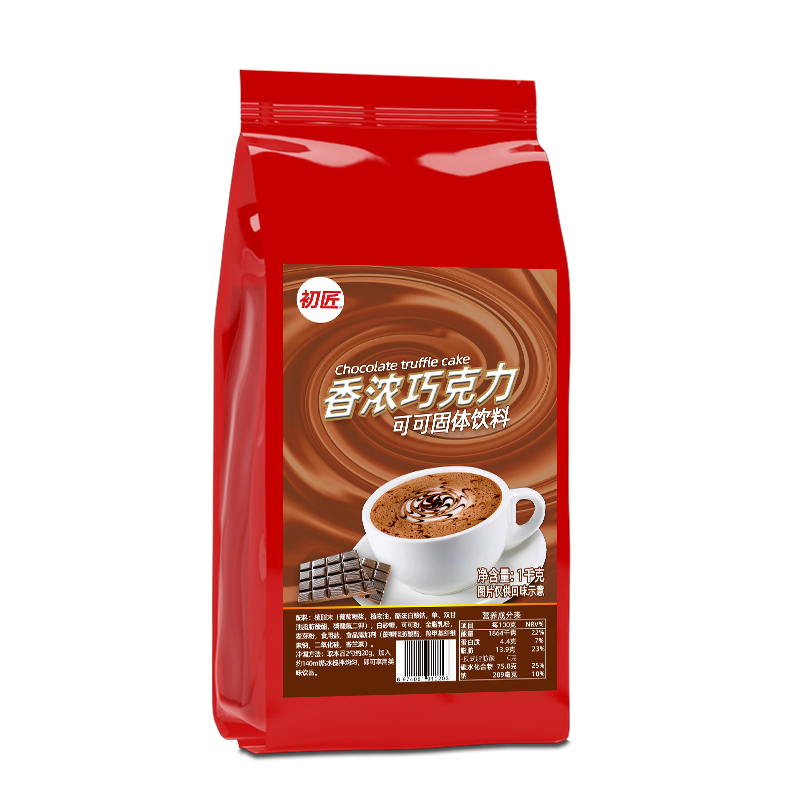 初匠速溶巧克力粉冲饮原味热可可coco巧克力奶茶粉1kg袋装包邮-图3