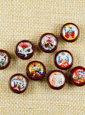 景区文创饰品挂配件朱砂可贴图案手机链扣楞严咒绿度母黄财手链扣