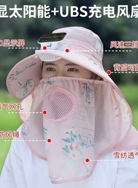 户外采茶种大棚干农活遮脸透气