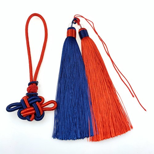 中国结古风流苏穗子 手工diy饰品配件汽车挂件双色民族风汉服吊穗 - 图3