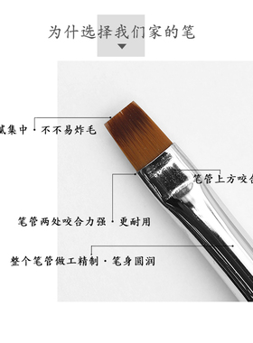 小圆头彩绘拉线雕花水晶渐变笔刷