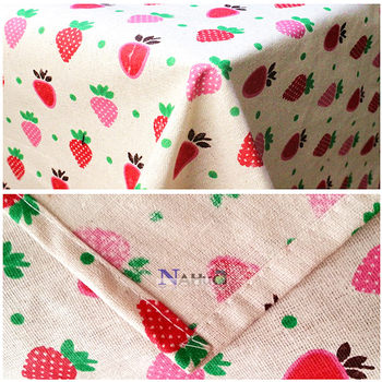 Pastoral style strawberry lace tablecloth ຂະຫນາດນ້ອຍສົດແລະຫນ້າຮັກ tablecloth ຝ້າຍ linen ຕາຕະລາງການປົກຫຸ້ມຂອງເດັກຍິງ dresser ຜ້າ