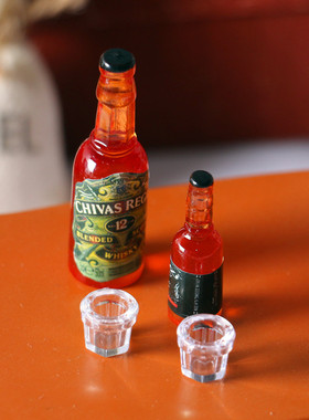 树脂娃娃屋仿真酒瓶饮料