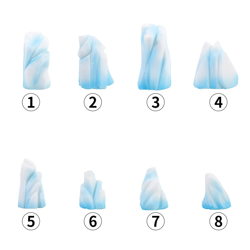 仿真小冰山微景观小摆件树脂工艺品水族馆鱼缸装饰品配件冰山系列 - 图0