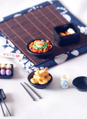 112dollhouse迷你拉面碗娃娃屋