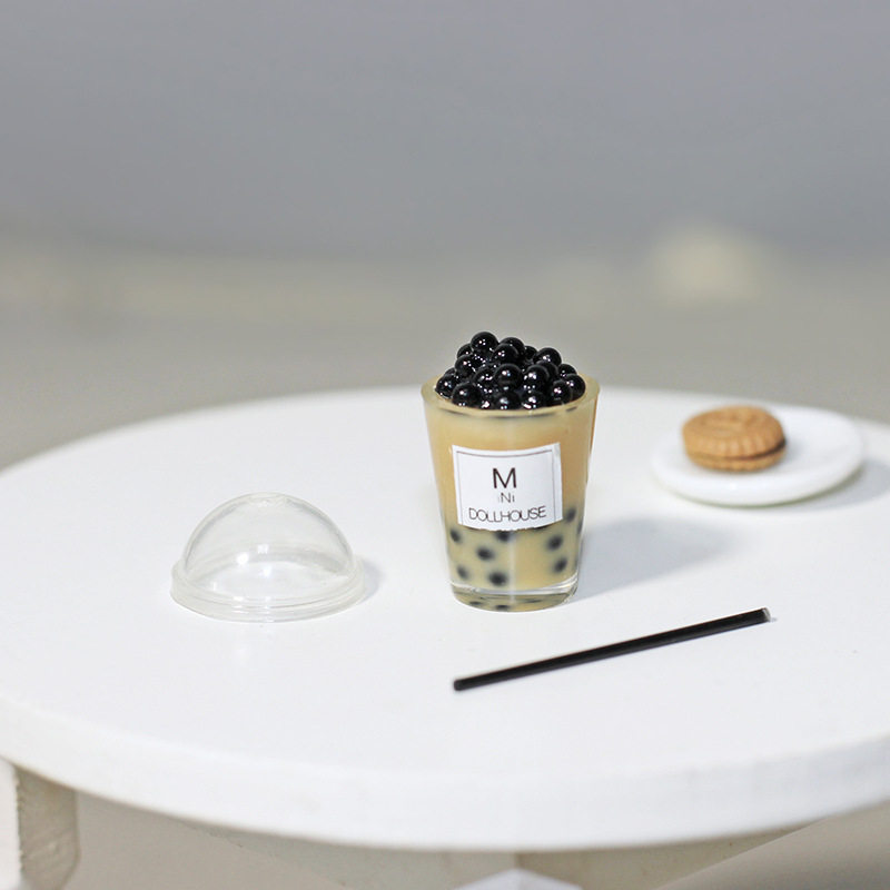 1:12微缩食玩场景饮料娃娃屋仿真配件迷你道具拿铁珍珠奶茶模型,淘宝优惠券,粉丝福利购,淘宝优惠卷