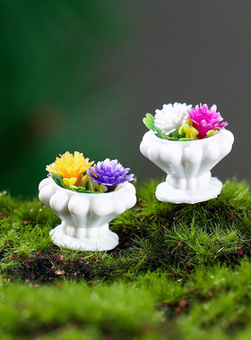 树脂田园微景观娃娃屋花坛盆栽