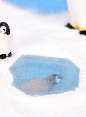 仿真企鹅小摆件冰山冰川冰块雪地