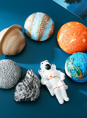 太空星球宇航员冰箱贴地球月球木星太阳创意3D磁力贴立体个性磁贴
