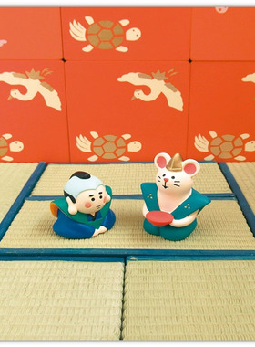 创意日式杂货decole喜庆猫咪福鼠