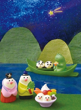 树脂日式七夕情人节工艺品小摆件