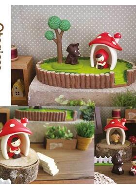 decole小红帽大灰狼匹诺曹摆件