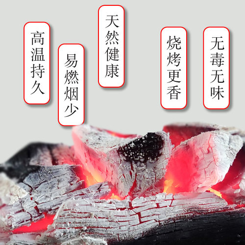荔枝木炭易燃耐烧家用10斤20斤商用烧腊烤鸭烤鹅烧烤专用碳果木碳 - 图2
