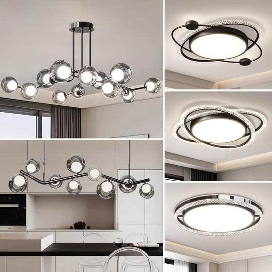 Living room lamp chandelier 2025 new Italian style minimalist high-end room lamp molecular lamp hall main lamp Magic Bean A