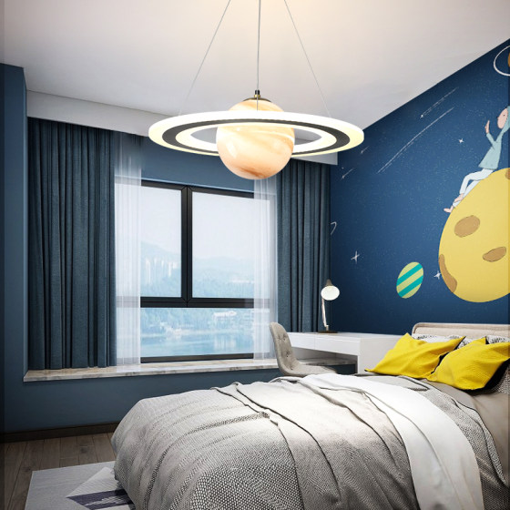 Children's room boy and girl space internet celebrity planet lamp