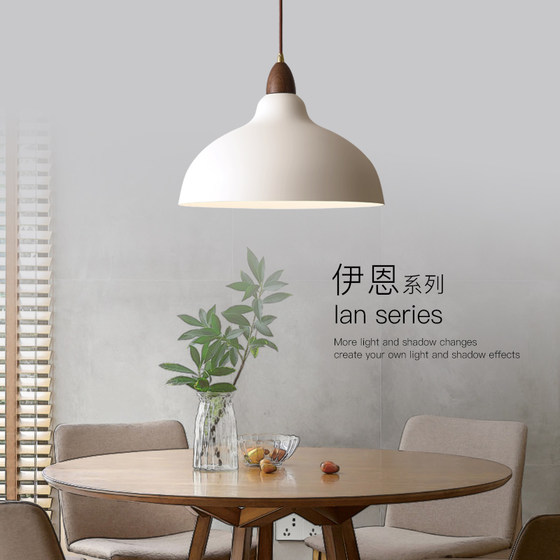 Restaurant chandelier three-head designer style wabi-sabi style