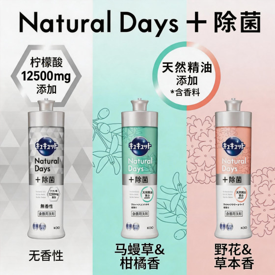 Kao powerful antibacterial fruit and vegetable household dishwashing liquid