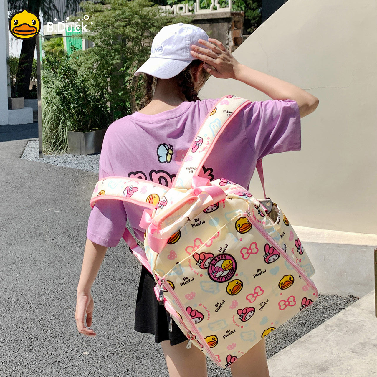 b . duck小黄鸭妈咪包大容量书包 semk妈咪包/袋