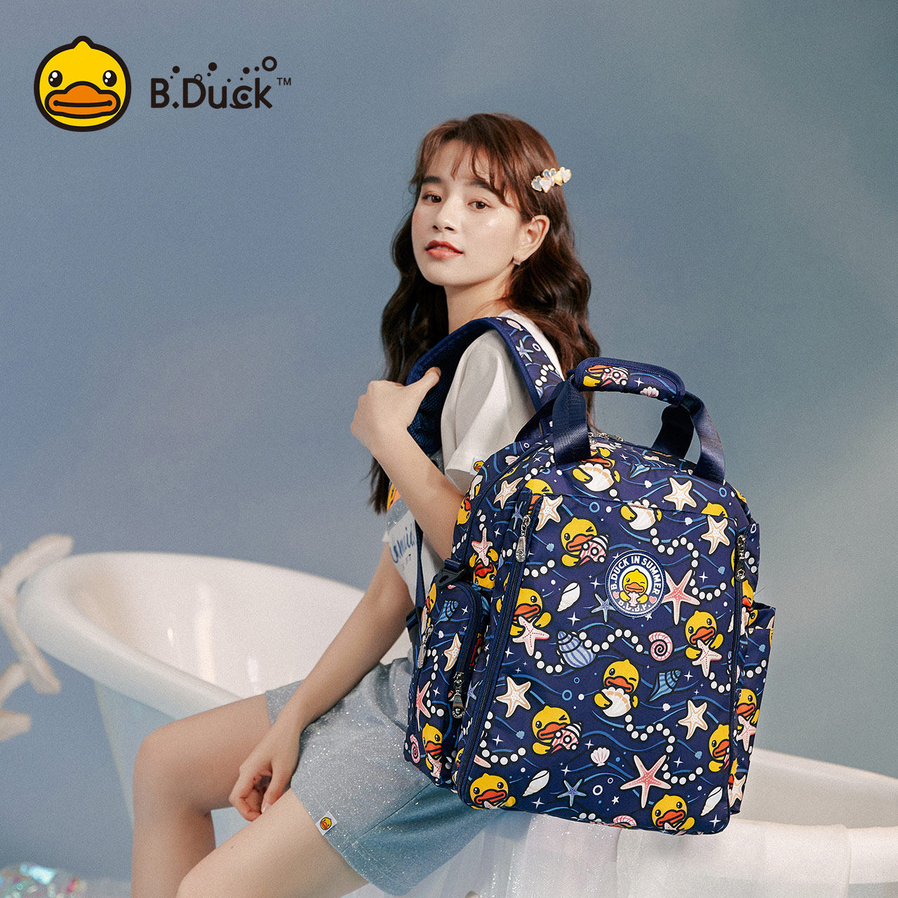 小黄鸭2020新款妈咪包双肩妈妈背包 semk妈咪包/袋