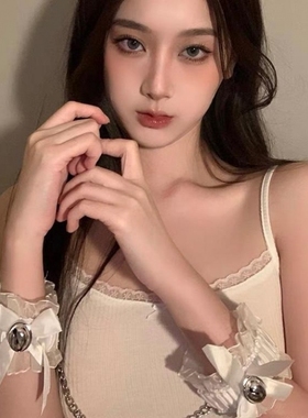 禁欲系性感蕾丝铃铛手环脚环情侣道具纯欲手铐脚镣女腿链环剧本杀