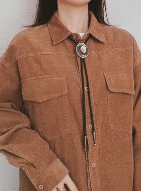 韩版衬衫项链配饰波洛领绳男女长款时尚吊坠挂饰品衣服装饰挂坠件