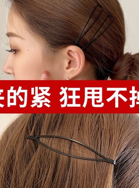 韩版发饰品女黑色bb夹磨砂一字夹刘海夹边夹女发夹跳板夹