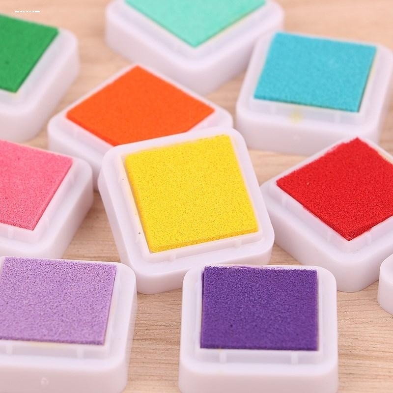 印泥彩色DIY橡皮章印台儿童手指画渐变手掌相册手帐纯色印章24色,淘宝优惠券,粉丝福利购,淘宝优惠卷