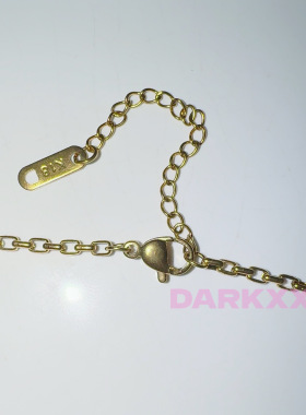 蓝绑带蝴蝶结锆石印花少女项链