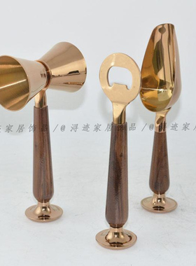 现代简约厨房软装样板间售楼处不锈钢酒具刀叉水果餐具装饰摆件