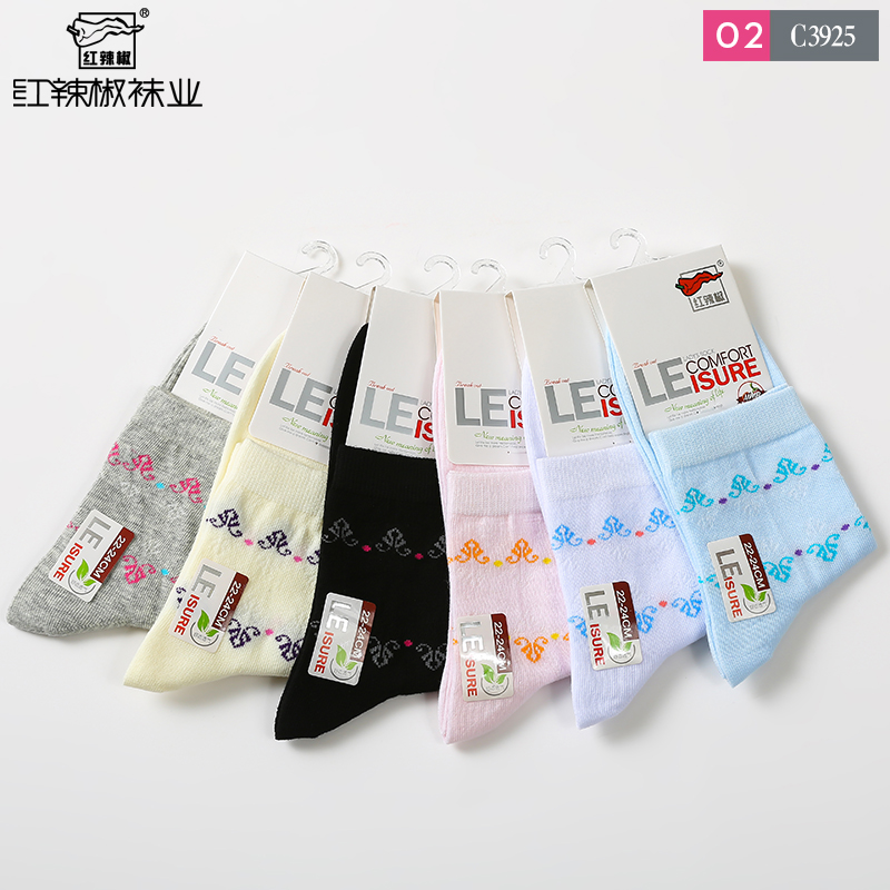 chilli中筒休闲薄棉袜 红辣椒耐特短袜/打底袜/丝袜/美腿袜