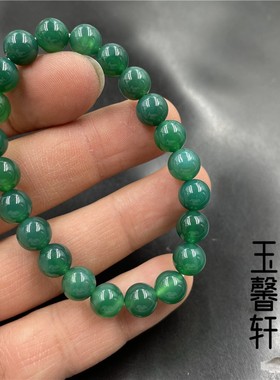 天然绿玛瑙8mm圆珠手链