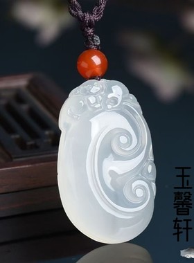 冰种平安玉石挂件貔貅如意天然