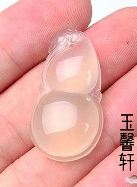 天然白玉髓葫芦吊坠玛瑙福禄寿