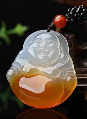 天然玛瑙观音佛公吊坠