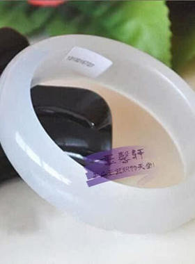 天然A货白玉镯子白玉石手镯