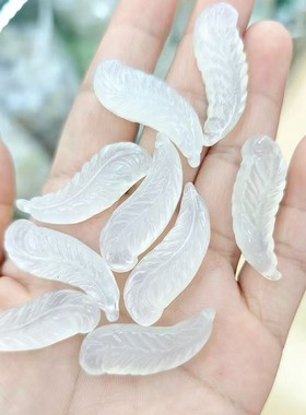 玉髓竹节羽毛小鱼福瓜吊坠