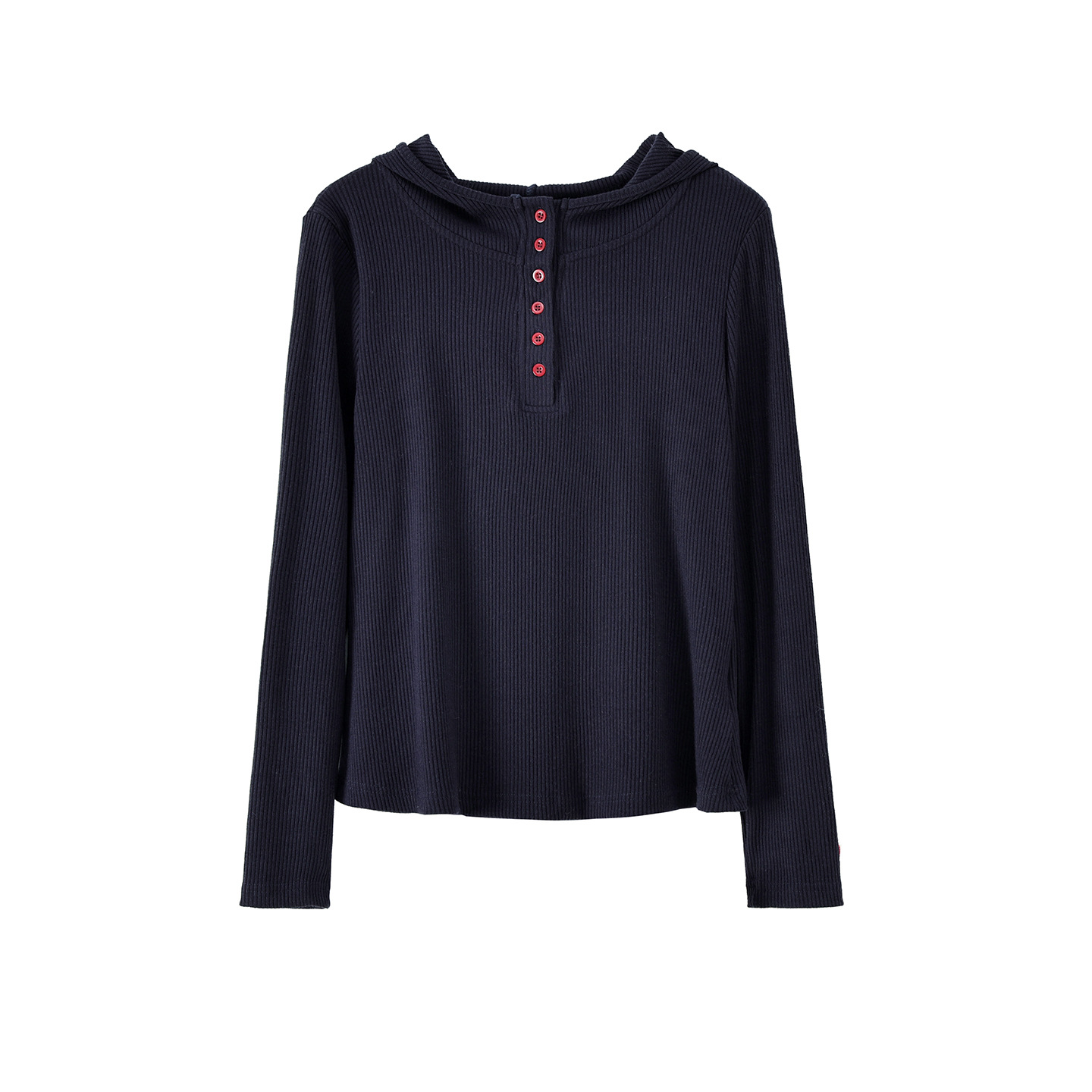 减龄百搭撞色上衣大码女装显瘦打底200斤胖mm套头连帽针织长袖t恤 - 图3