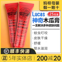 Lucas Australian papaya pasta papaya papaya cream moisturizing the lip balm moisturizing and nourishing the hip 25g