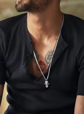 YUKI男女气质天使宝宝银项链