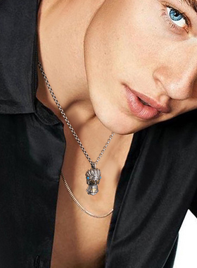 yuki男士925纯银项链女ins小众