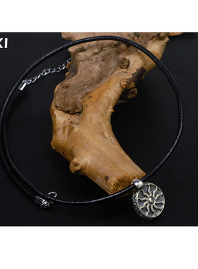 yuki男士925银项链女项坠圆牌