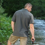 Мужская дорожная быстросохнущая тонкая дышащая летняя одежда, свободный крой, короткий рукав