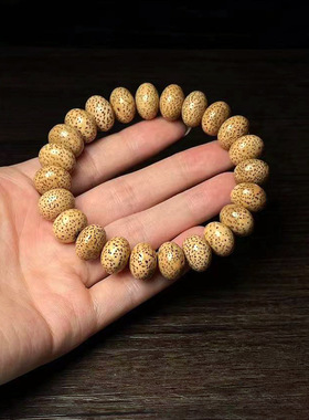 高密老料星月菩提籽高油黄皮算盘珠老型文玩佛珠手串手链饰品