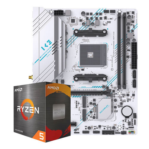 AMD锐龙R5 5600/5600X散片CPU搭微星 铭瑄B450M B550M D4主板套装 - 图0