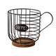 Desktop coffee storage basket with metal handle Nordic