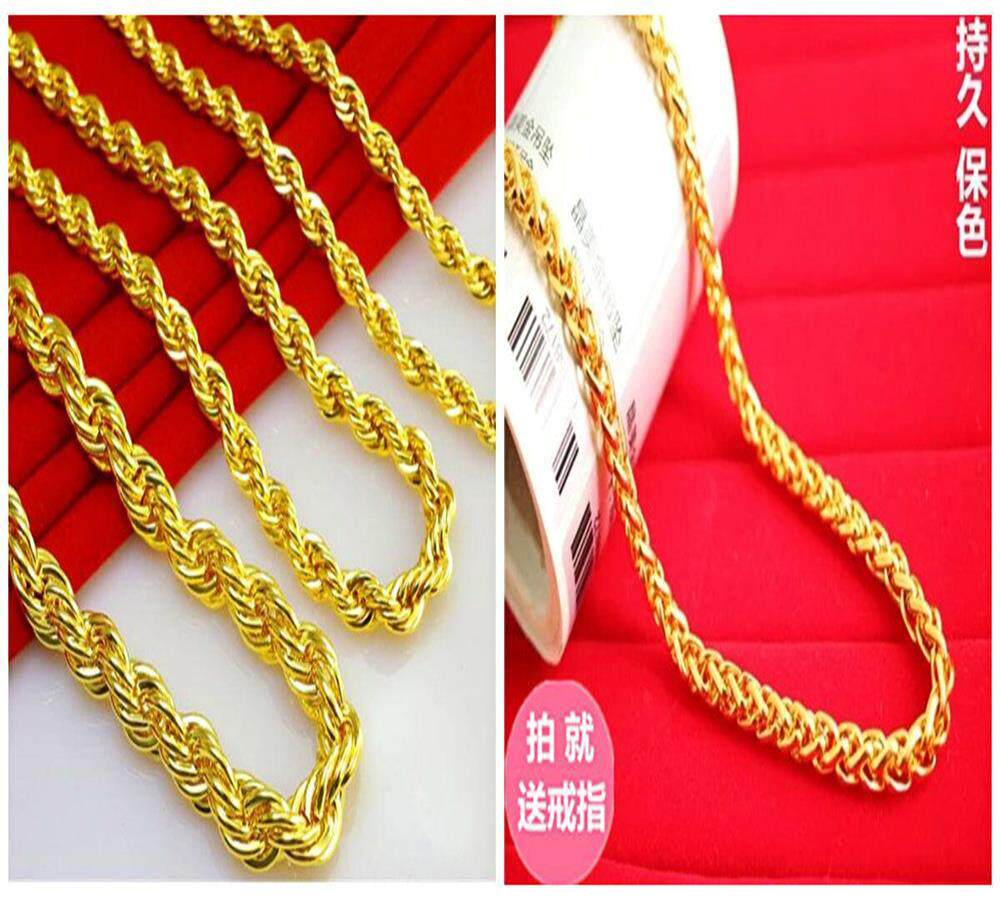 越南沙金项链男士镀24k不掉色仿真 古悠项链